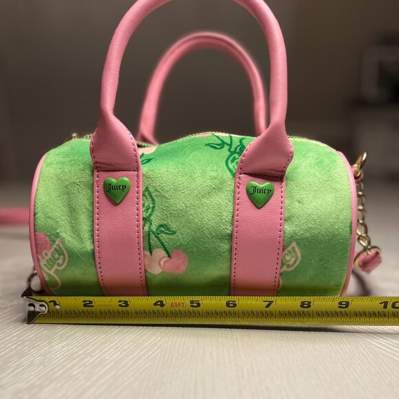 Juicy Couture Cherry Print Mini Barrel Bag Y2K McBling NWT